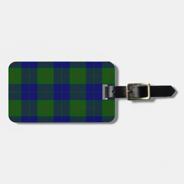 Barclay tartan Blue grönt plaid Bagagebricka (Horisontell Framsida)