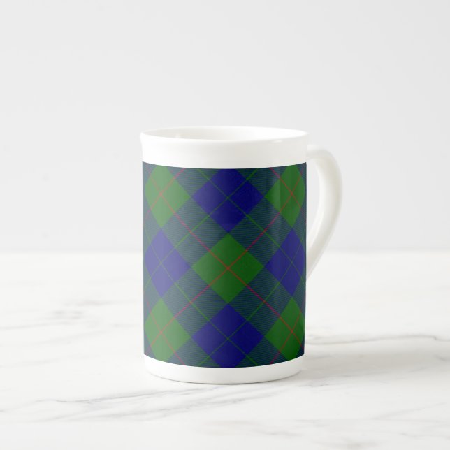 Barclay tartan Blue grönt plaid Benporslin Mugg (Framsida höger)