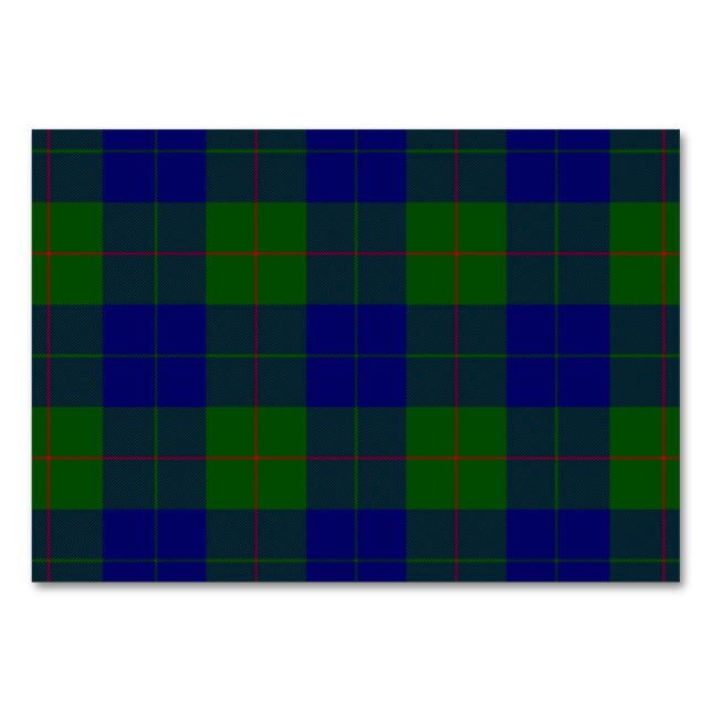 Barclay tartan Blue grönt plaid Bordsnummer (Framsidan)