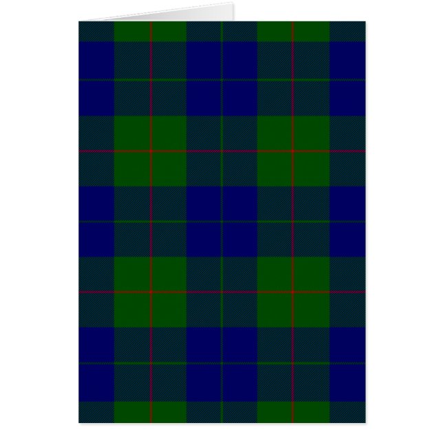 Barclay tartan Blue grönt plaid Hälsningskort (Framsidan)