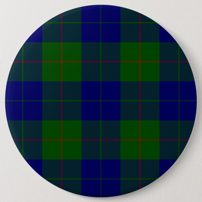 Barclay tartan Blue grönt plaid Knapp (Framsida)