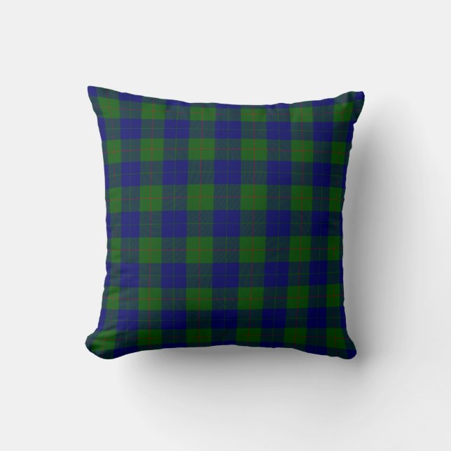 Barclay tartan Blue grönt plaid Kudde (Framsida)