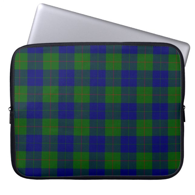 Barclay tartan Blue grönt plaid Laptop Sleeve (Framsidan)