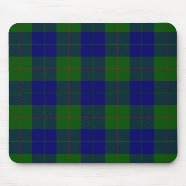 Barclay tartan Blue grönt plaid Musmatta (Framsidan)