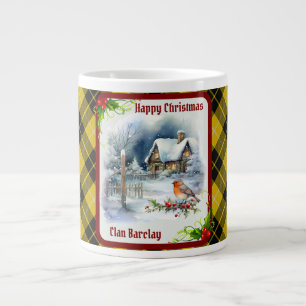 Barclay Tartan & Robin jul Jumbo Mugg