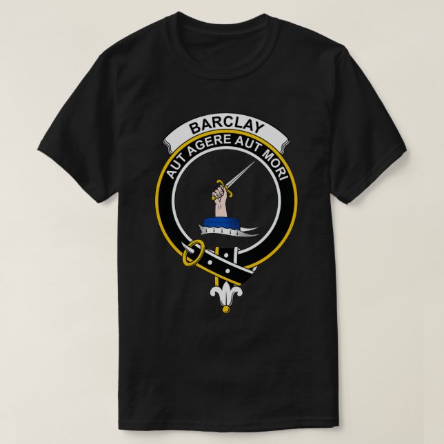Barclay Vapensköld Tartan Klan Scottish Klan T Shirt (Design framsida)