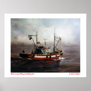 Barco de pesca/Pesqueiro/Fiskebåt Poster