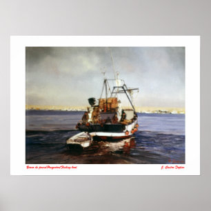 Barco de pesca/Pesqueiro/Fiskebåt Poster