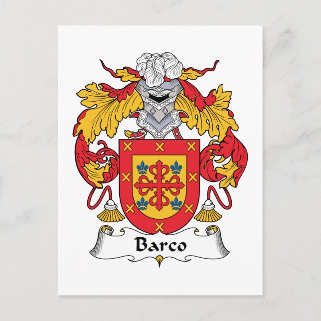 Barco Family Crest Vykort (Framsida)