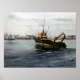 Barco pesquero/Pesqueiro/Fiskebåt Poster