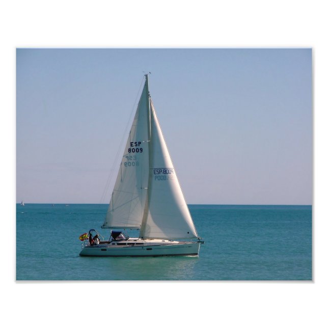 Barco velero en el Mediterráneo Fototryck (Framsidan)