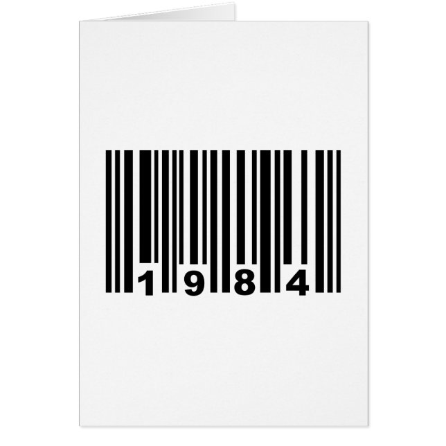 barcode 1984 hälsningskort (Framsidan)