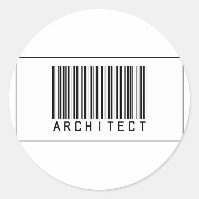 Barcode Architect Runt Klistermärke (Framsida)