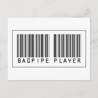 Barcode Bagpipe Player Vykort