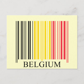 Barcode Belgium Flagga Vykort