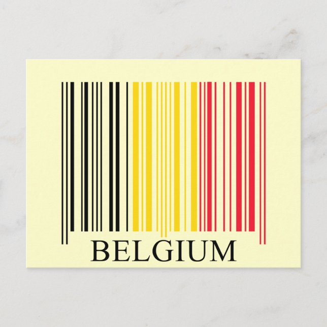 Barcode Belgium Flagga Vykort (Framsida)