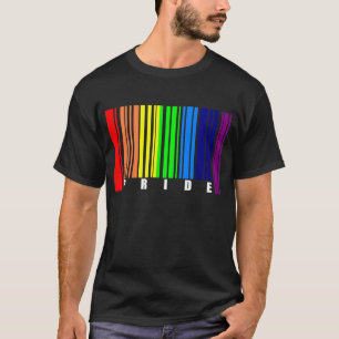 Barcode Bisexual Pride LGBT Lesbisk Gay Flagga T Shirt