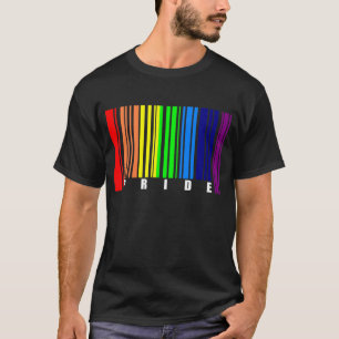 Barcode Bisexual Pride LGBT Lesbisk Gay Flagga T Shirt