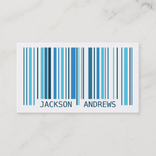 Barcode - blått visitkort