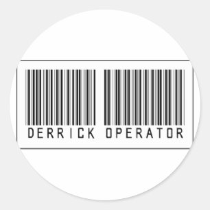 Barcode Derrick Operator Runt Klistermärke