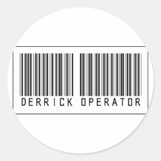 Barcode Derrick Operator Runt Klistermärke