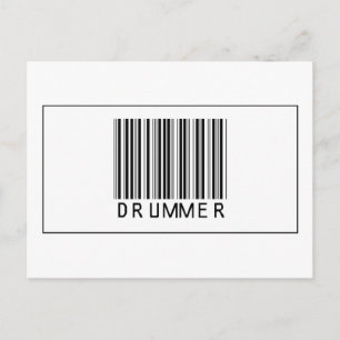 Barcode Drummer Vykort
