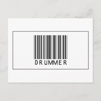 Barcode Drummer Vykort