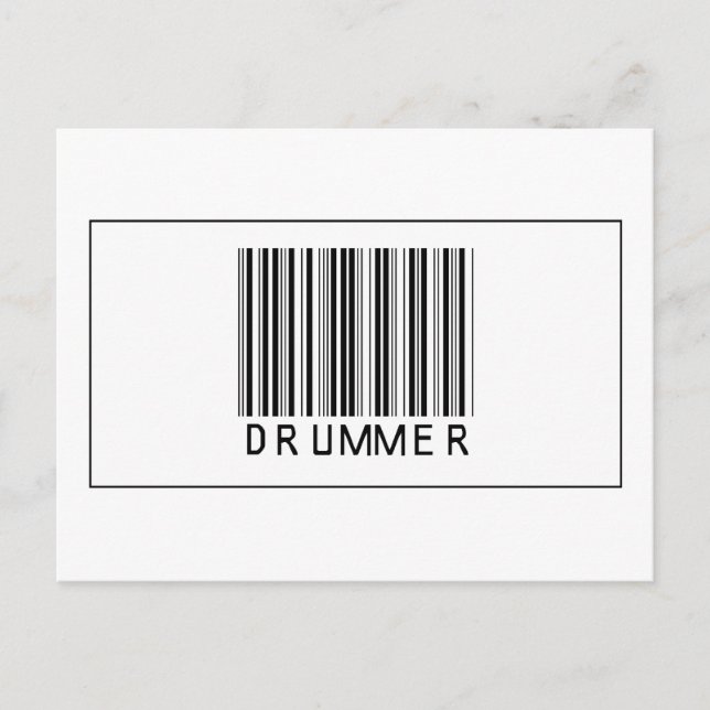 Barcode Drummer Vykort (Framsida)