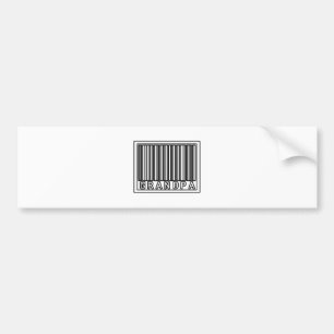 Barcode Grandpa Bildekal
