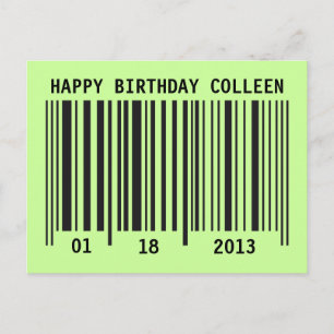 Barcode Grattis på födelsedagen vykort