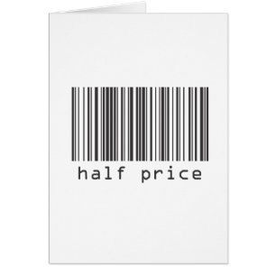 Barcode - halvt pris hälsningskort