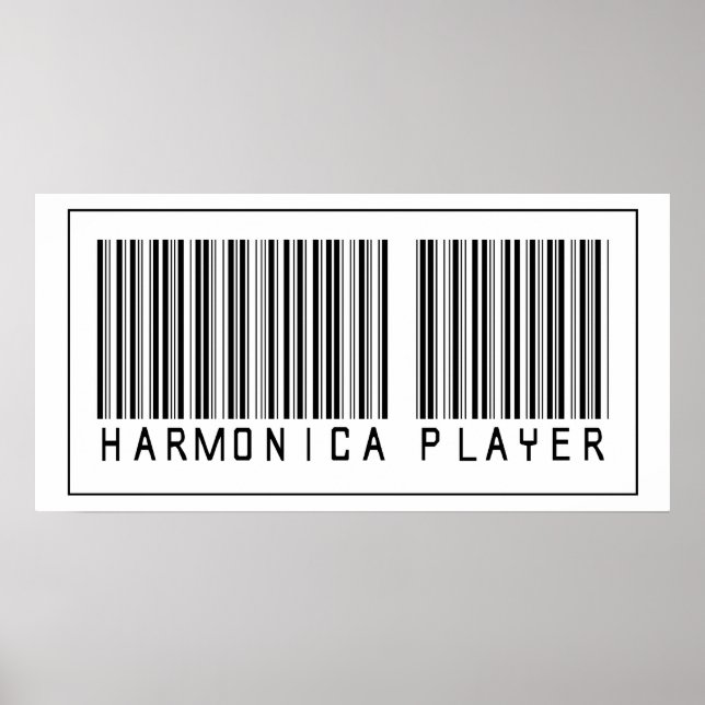 Barcode Harmonica Player Poster (Framsidan)