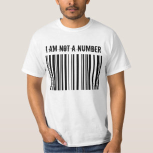 BARCODE, JAG ÄR INTE ETT TAL TEE SHIRT
