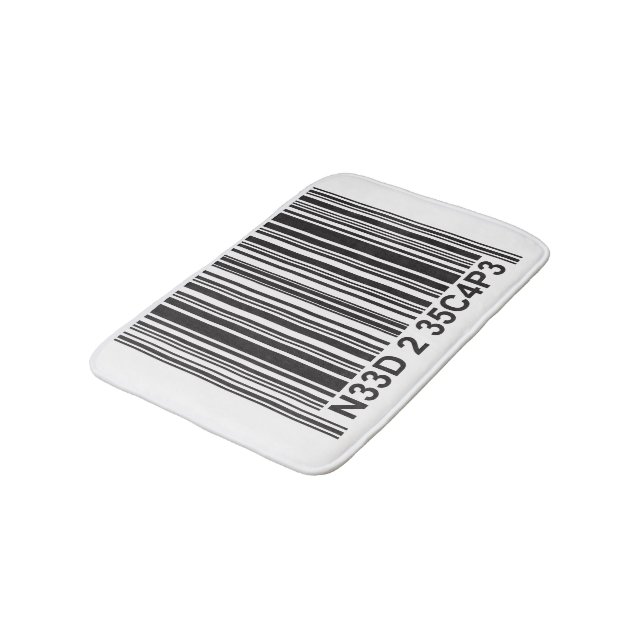Barcode Leettalar - Behov av att rymma badplatsmat Badrumsmatta (Vinklad)