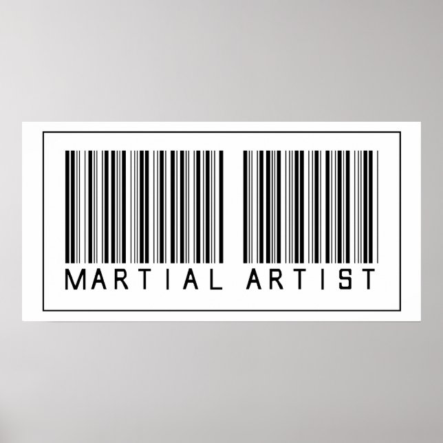 Barcode Martial Artist Poster (Framsidan)
