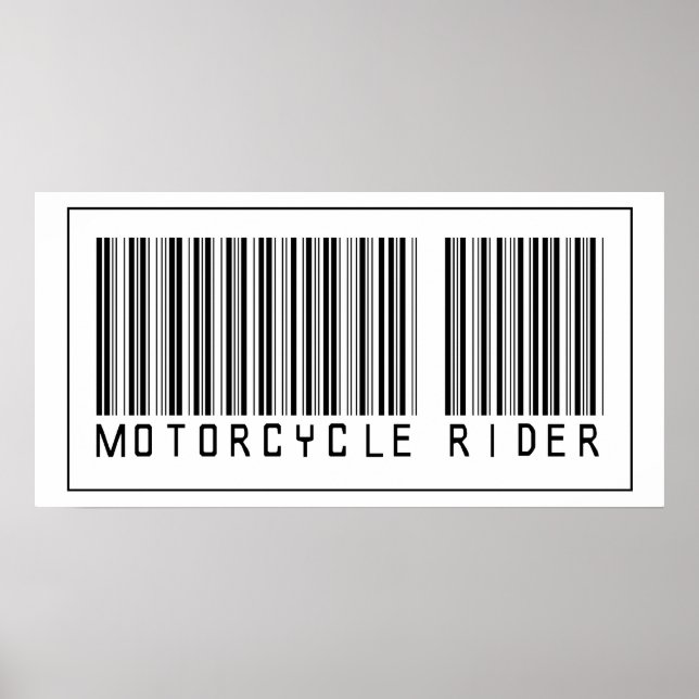 Barcode Motorcycle Rider Poster (Framsidan)