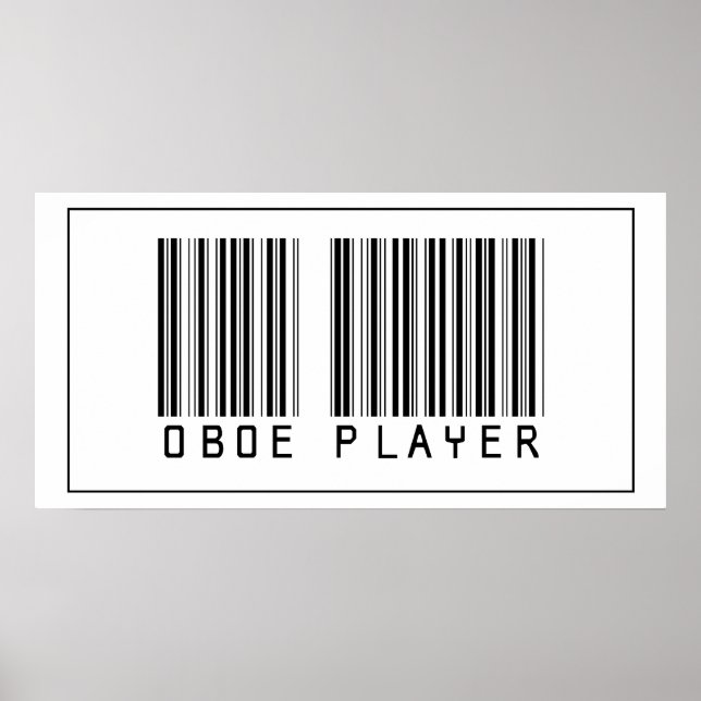 Barcode Oboe Player Poster (Framsidan)