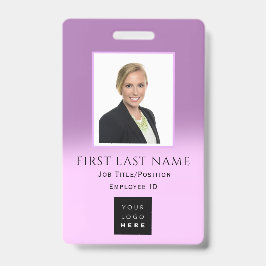 Barcode Photo Namn ID Card NURSE Care LILA