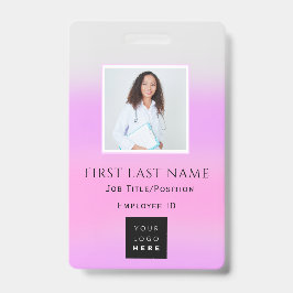 Barcode Photo Ombre ID Health Care Doktor Nurse