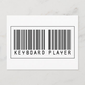 Barcode Tangentbord Player Vykort