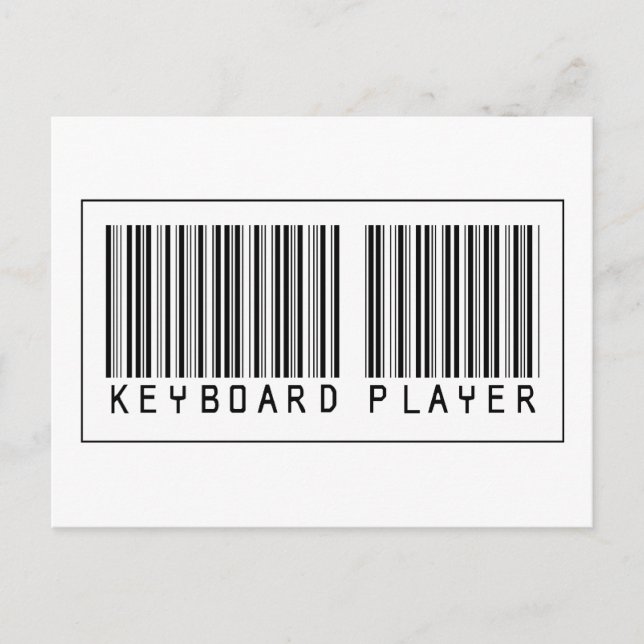Barcode Tangentbord Player Vykort (Framsida)