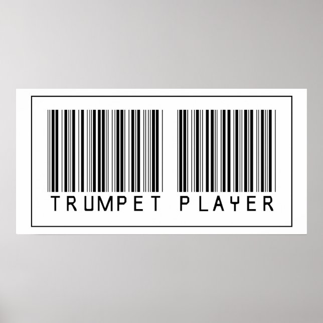 Barcode Trumpet Player Poster (Framsidan)