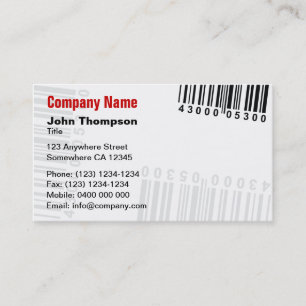Barcode Visitkort