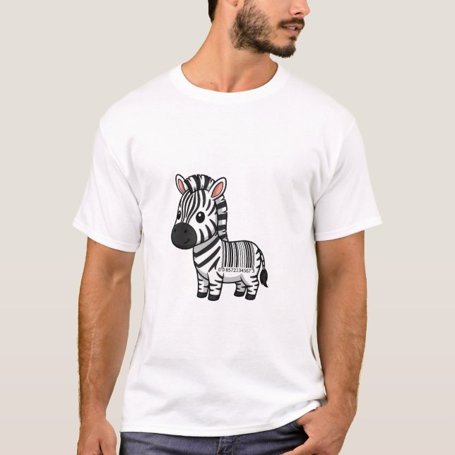 Barcode Zebra Cutie T Shirt (Framsida)