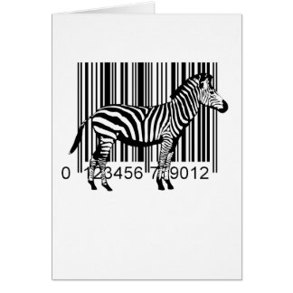 Barcode Zebra-illustration Hälsningskort