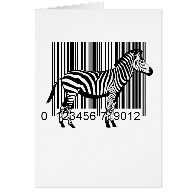 Barcode Zebra-illustration Hälsningskort (Framsidan)