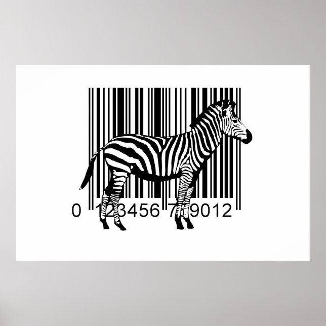 Barcode Zebra-illustration Poster (Framsidan)