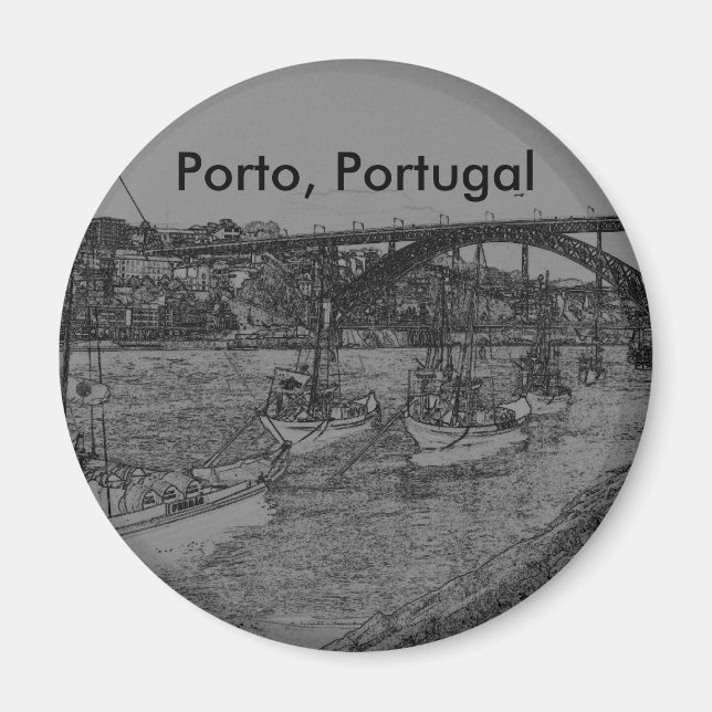 Barcos, Porto, Portugal Magnet (Framsidan)