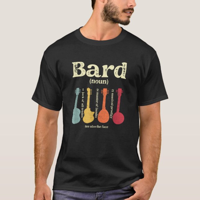 Bard Class Tabletop Definition Musical Prodigy Ins T Shirt (Framsida)