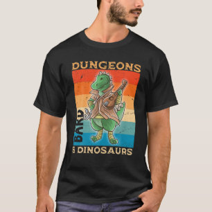 Bard Dungeons och Dinosaurs Dinosaur nerd RPG-spel T Shirt